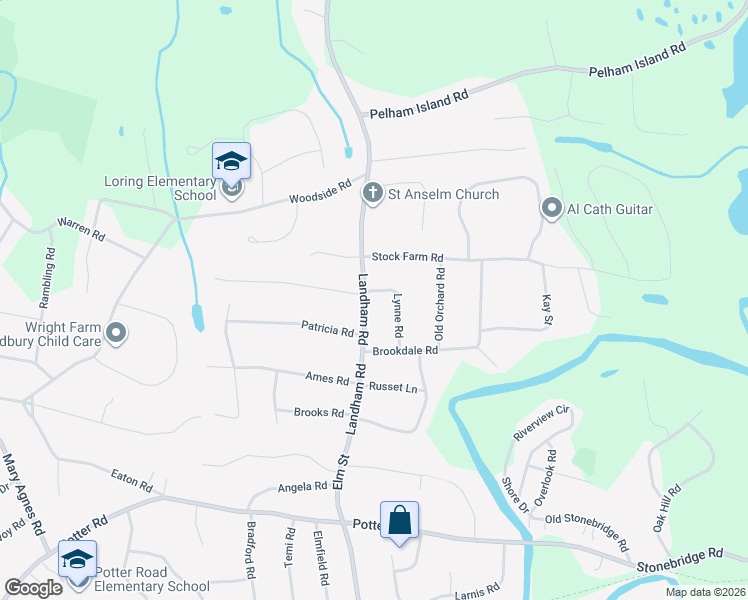 map of restaurants, bars, coffee shops, grocery stores, and more near 68 Landham Road in Sudbury