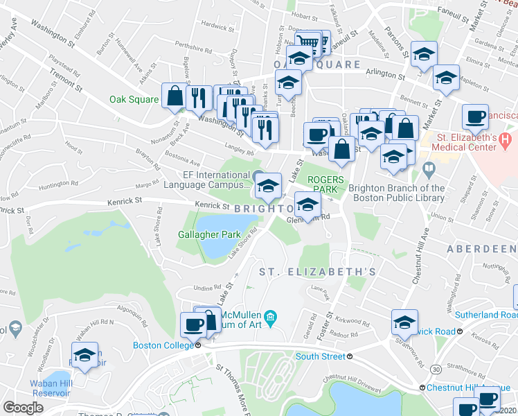 map of restaurants, bars, coffee shops, grocery stores, and more near in 