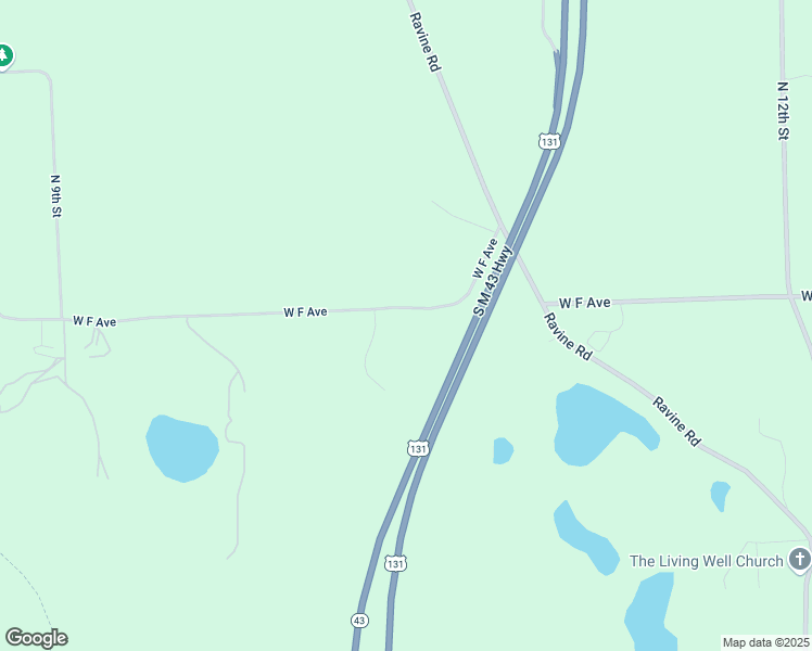 map of restaurants, bars, coffee shops, grocery stores, and more near 5803 West F Avenue in Kalamazoo