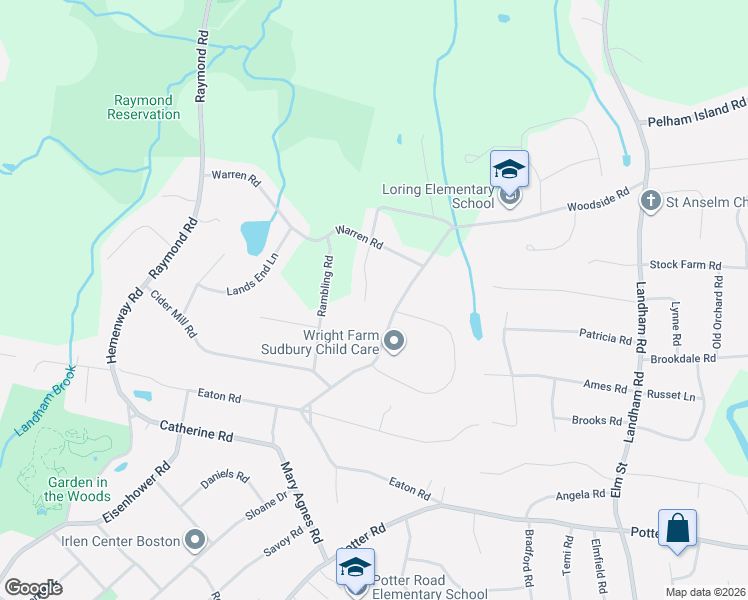 map of restaurants, bars, coffee shops, grocery stores, and more near 38 Clifford Road in Sudbury
