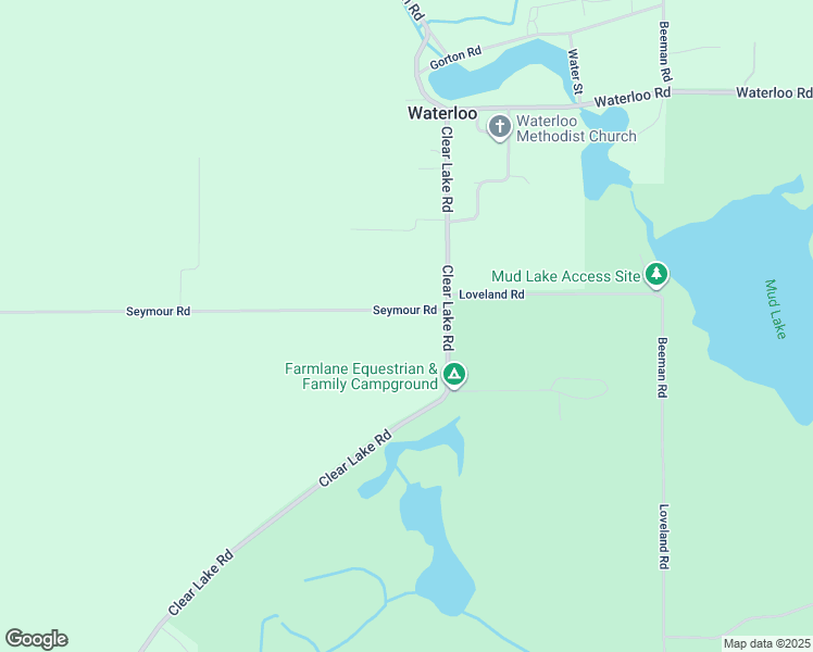map of restaurants, bars, coffee shops, grocery stores, and more near 16485 Seymour Road in Grass Lake Charter Township