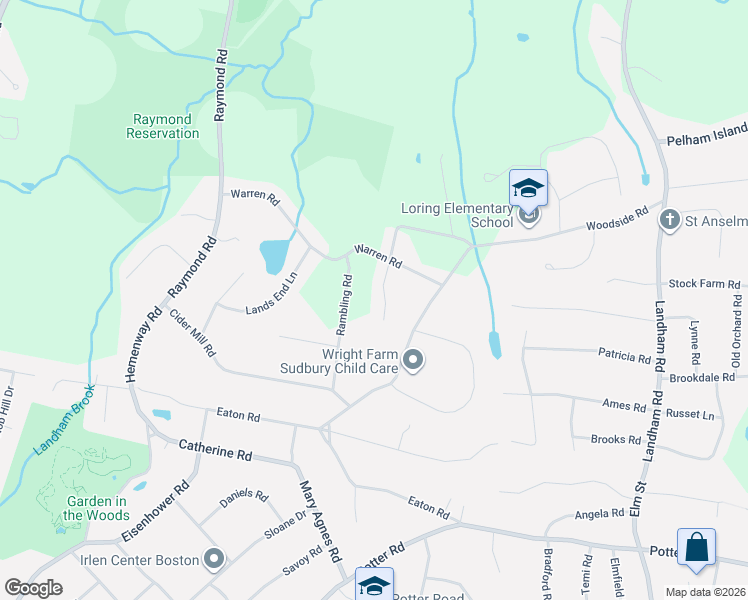 map of restaurants, bars, coffee shops, grocery stores, and more near 38 Clifford Road in Sudbury