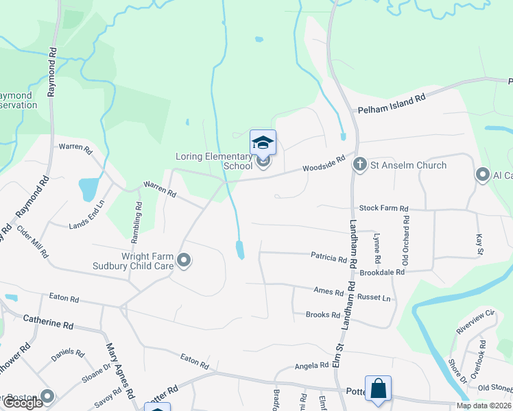 map of restaurants, bars, coffee shops, grocery stores, and more near 37 Lettery Circle in Sudbury