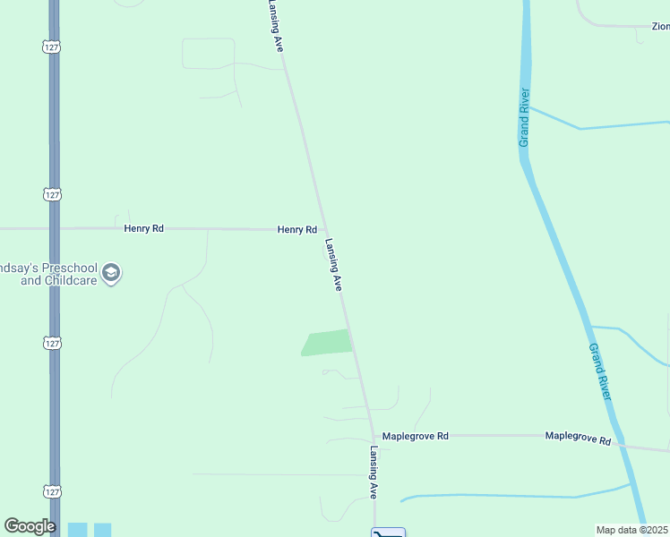 map of restaurants, bars, coffee shops, grocery stores, and more near 6934 Lansing Avenue in Jackson