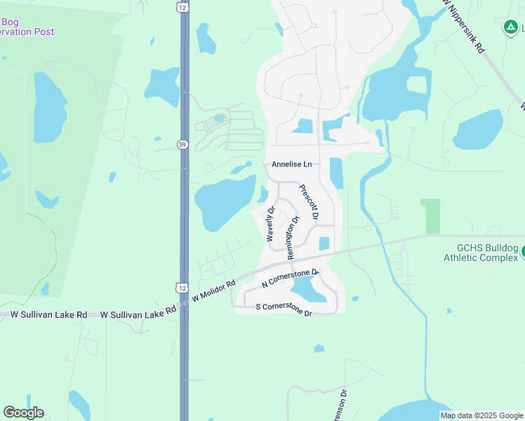 map of restaurants, bars, coffee shops, grocery stores, and more near 1331 Waverly Drive in Volo