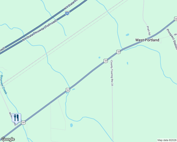 map of restaurants, bars, coffee shops, grocery stores, and more near 7251 Main Road in Westfield