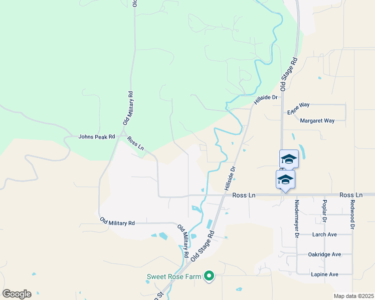map of restaurants, bars, coffee shops, grocery stores, and more near 2271 West Hillside Drive in Central Point