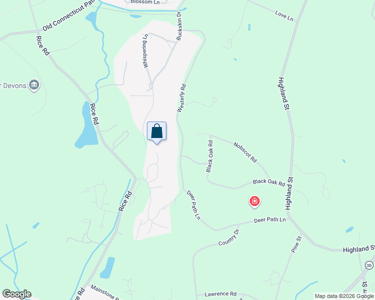 map of restaurants, bars, coffee shops, grocery stores, and more near 216 Westerly Road in Weston