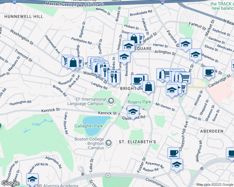 map of restaurants, bars, coffee shops, grocery stores, and more near 26-28 Greymere Road in Boston