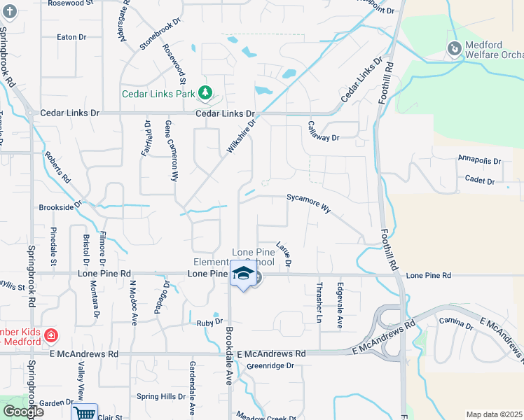 map of restaurants, bars, coffee shops, grocery stores, and more near 1888 Willow Glen Way in Medford