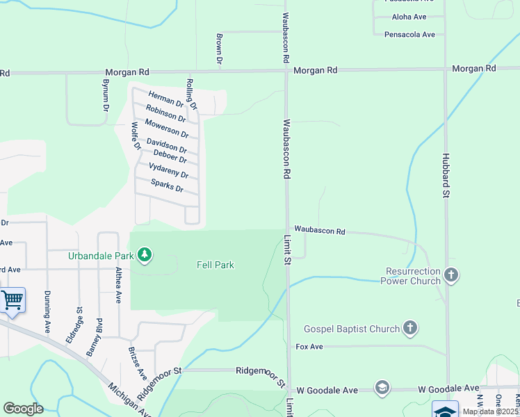 map of restaurants, bars, coffee shops, grocery stores, and more near 292 Sparks Drive in Battle Creek