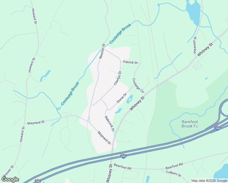 map of restaurants, bars, coffee shops, grocery stores, and more near 25 Cherlyn Drive in Northborough