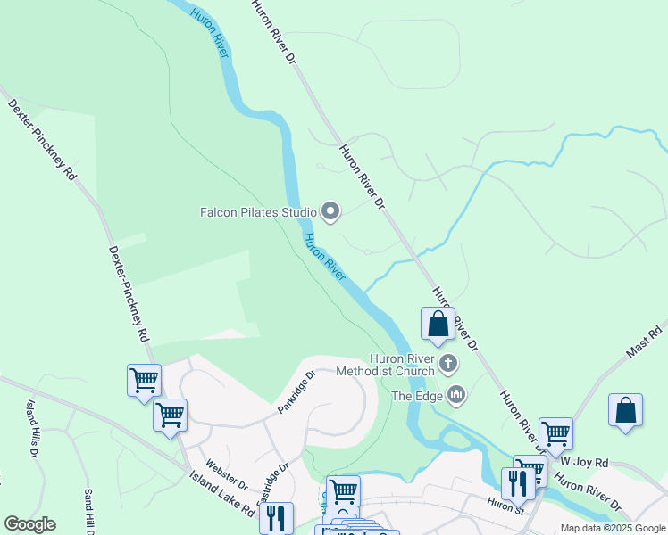 map of restaurants, bars, coffee shops, grocery stores, and more near in Dexter