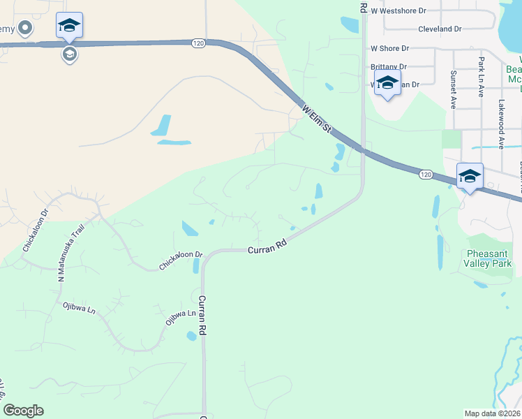 map of restaurants, bars, coffee shops, grocery stores, and more near 1510 Tecumseh Drive in McHenry