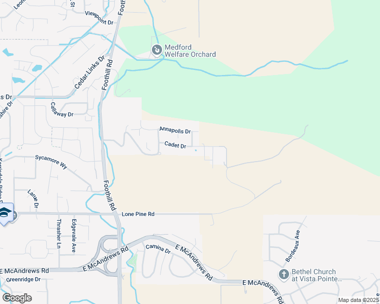 map of restaurants, bars, coffee shops, grocery stores, and more near 3434 Cadet Drive in Medford