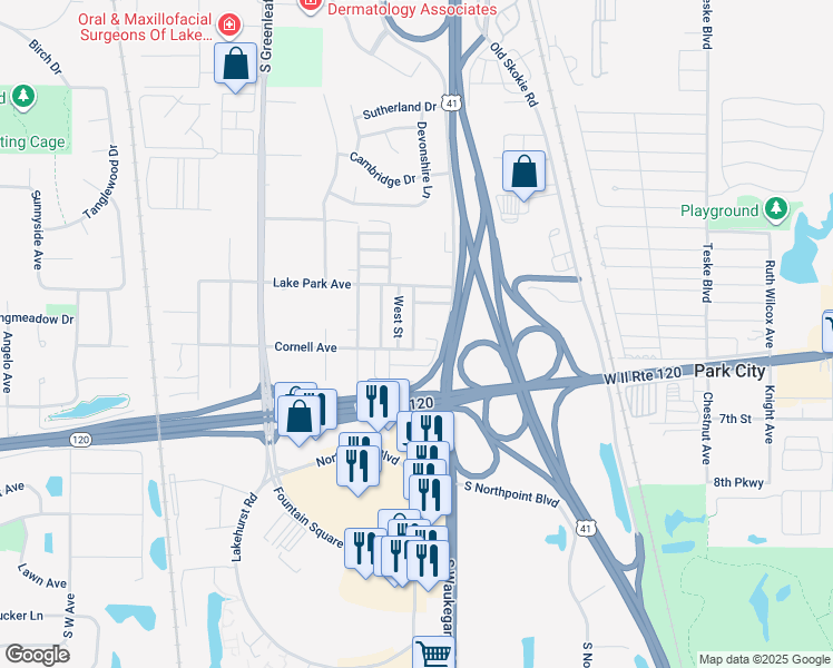 map of restaurants, bars, coffee shops, grocery stores, and more near 507 West Street in Park City