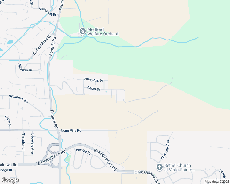 map of restaurants, bars, coffee shops, grocery stores, and more near 3470 Cadet Drive in Medford