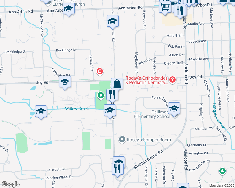 map of restaurants, bars, coffee shops, grocery stores, and more near 8538 North Canton Center Road in Canton