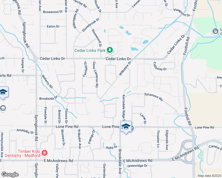 map of restaurants, bars, coffee shops, grocery stores, and more near 2686 Wilkshire Drive in Medford