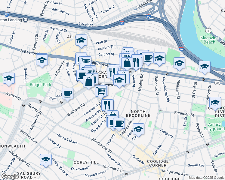 map of restaurants, bars, coffee shops, grocery stores, and more near in 