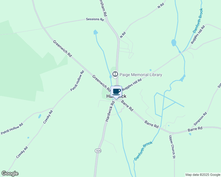 map of restaurants, bars, coffee shops, grocery stores, and more near in Hardwick