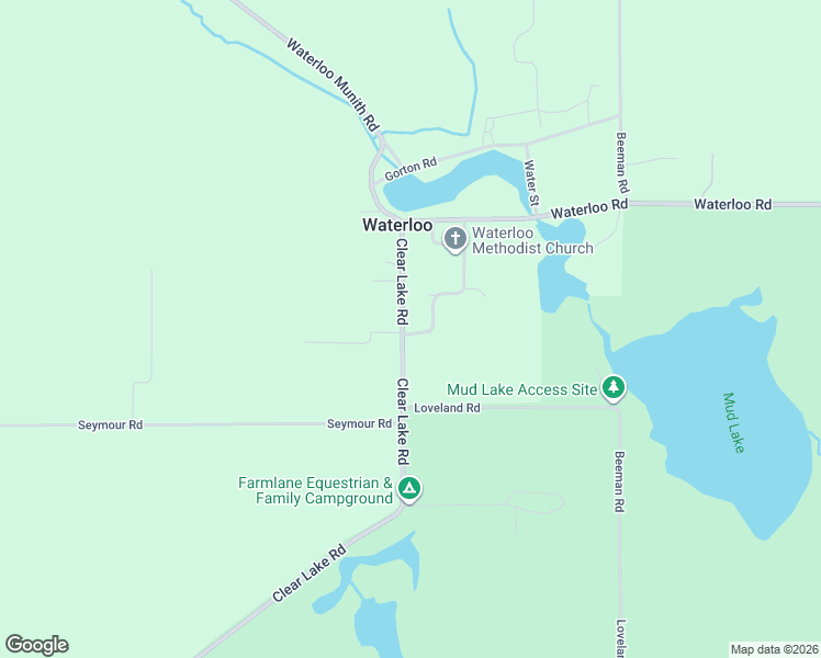 map of restaurants, bars, coffee shops, grocery stores, and more near 8307 Washington Street in Grass Lake