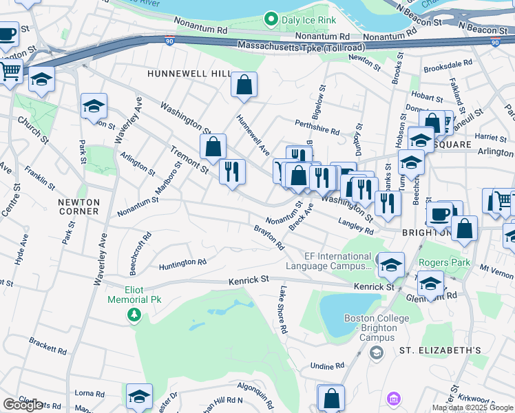 map of restaurants, bars, coffee shops, grocery stores, and more near 58 Tremont Street in Boston