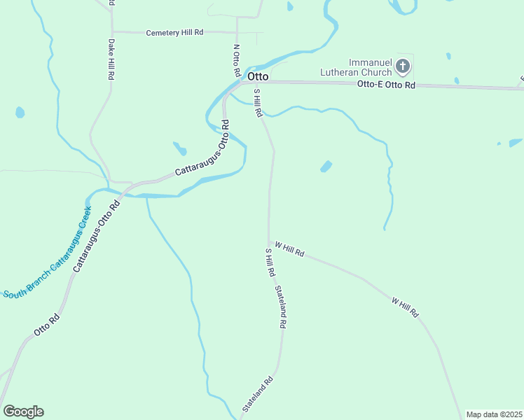 map of restaurants, bars, coffee shops, grocery stores, and more near 8125-8199 S Hill Rd in Cattaraugus