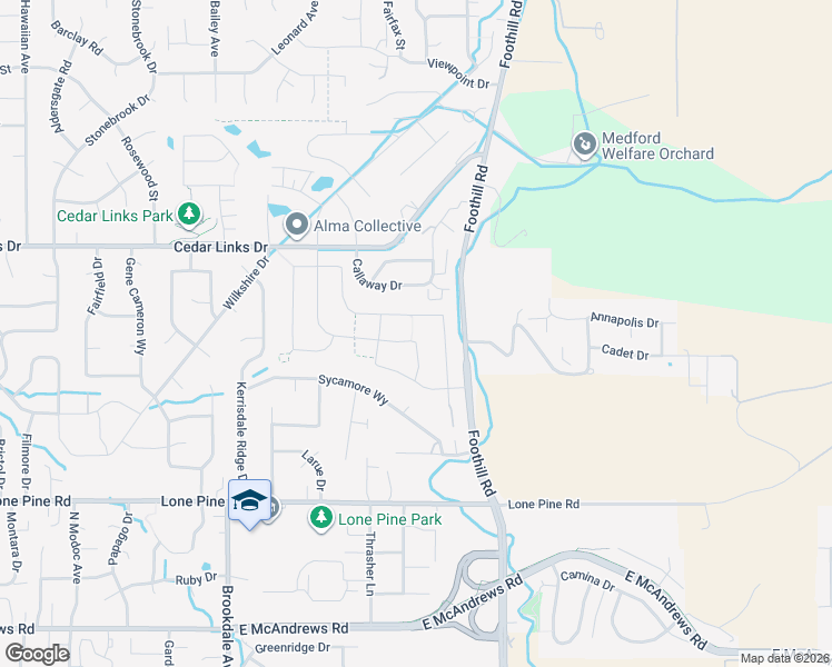 map of restaurants, bars, coffee shops, grocery stores, and more near 1070 Callaway Drive in Medford