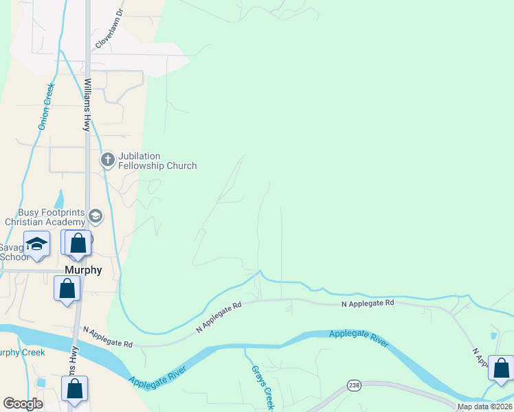 map of restaurants, bars, coffee shops, grocery stores, and more near 7304 North Applegate Road in Grants Pass
