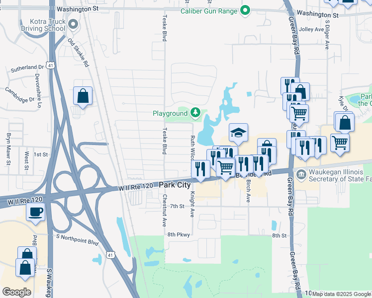 map of restaurants, bars, coffee shops, grocery stores, and more near 3323 Hood Avenue in Park City