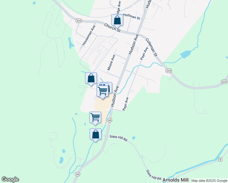 map of restaurants, bars, coffee shops, grocery stores, and more near 170 Hudson Avenue in Chatham