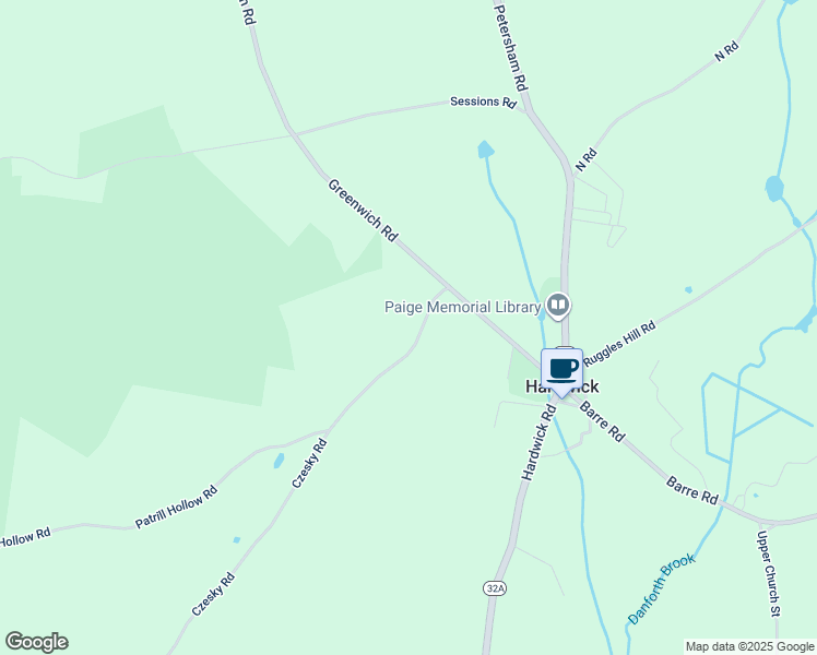 map of restaurants, bars, coffee shops, grocery stores, and more near 60 Patrill Hollow Road in Hardwick