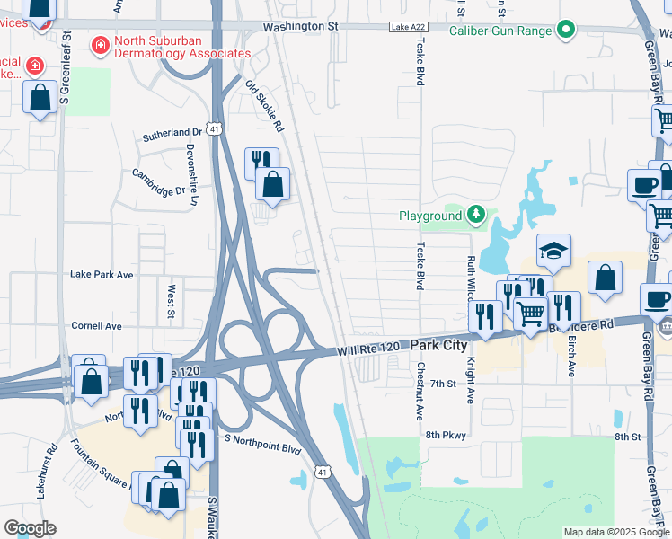 map of restaurants, bars, coffee shops, grocery stores, and more near 522 Will Street in Park City