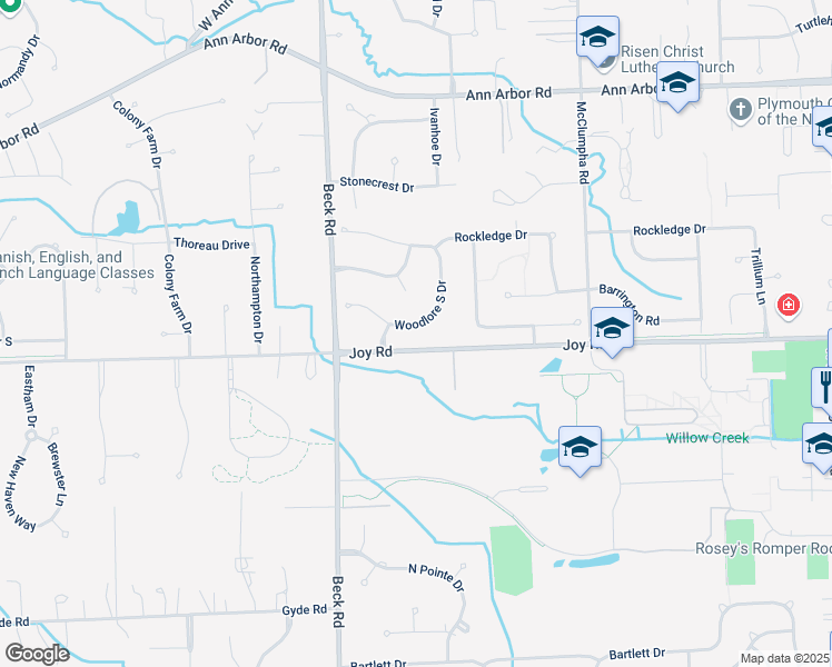 map of restaurants, bars, coffee shops, grocery stores, and more near 8922 Woodlore South Drive in Plymouth