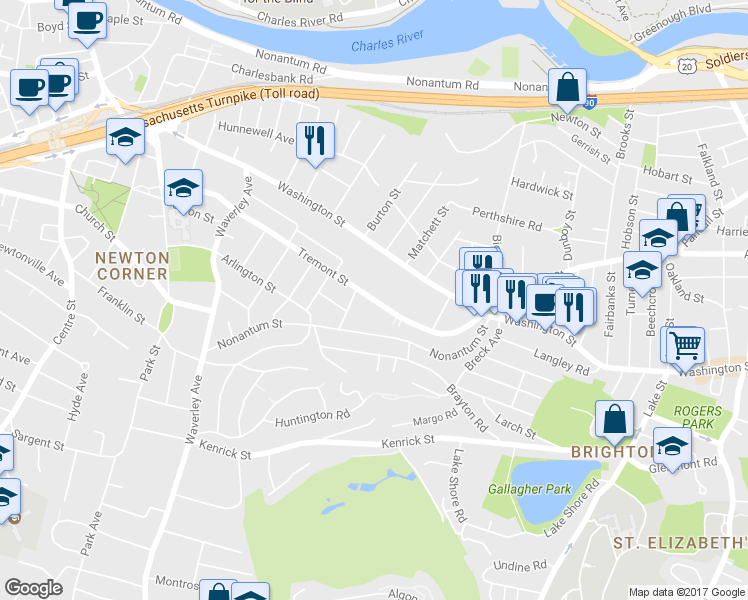 map of restaurants, bars, coffee shops, grocery stores, and more near 116 Tremont Street in Boston
