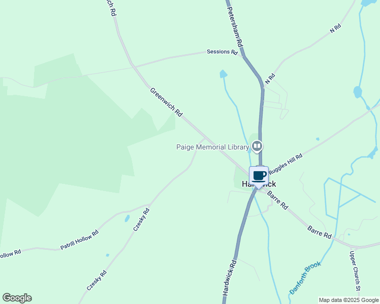 map of restaurants, bars, coffee shops, grocery stores, and more near 60 Patrill Hollow Road in Hardwick