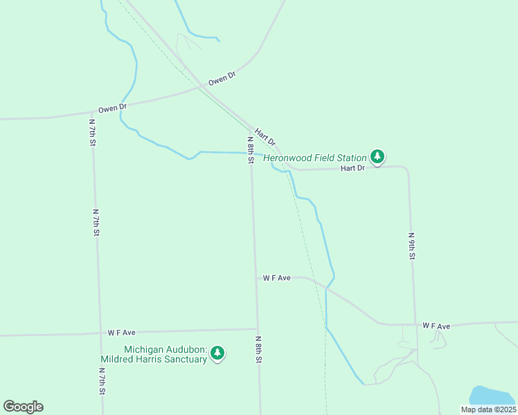 map of restaurants, bars, coffee shops, grocery stores, and more near 6288 North 8th Street in Kalamazoo