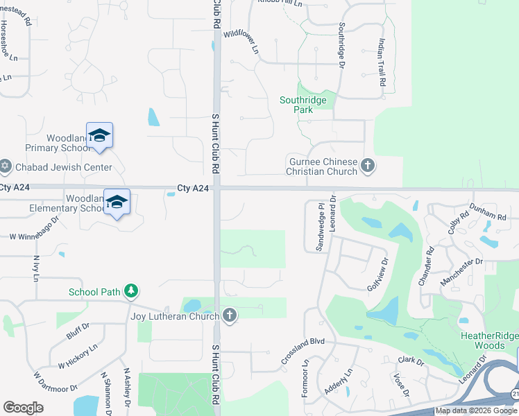 map of restaurants, bars, coffee shops, grocery stores, and more near 6401 Gages Lake Road in Gurnee