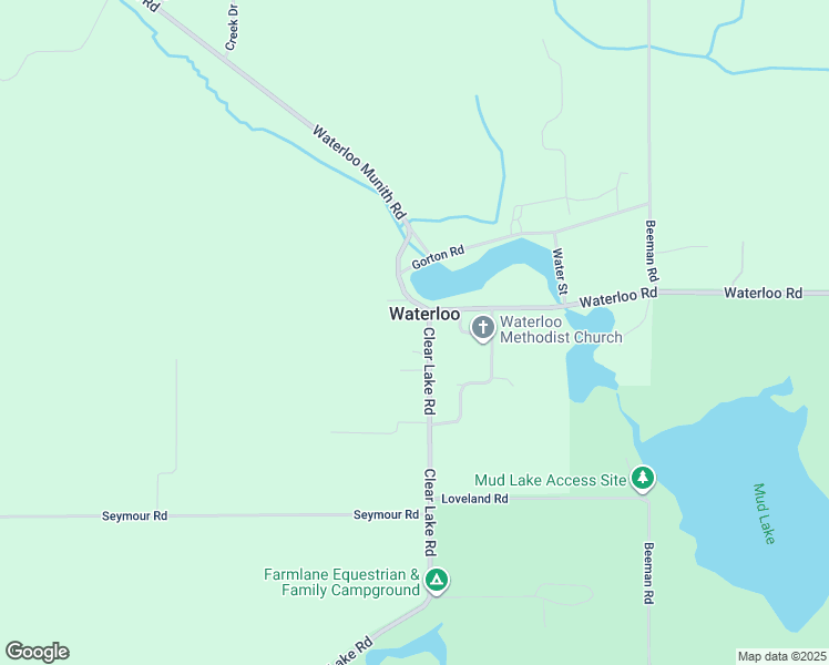 map of restaurants, bars, coffee shops, grocery stores, and more near 8360 Clear Lake Road in Grass Lake