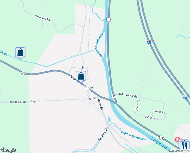 map of restaurants, bars, coffee shops, grocery stores, and more near 21 Hubbard Street in Lisle