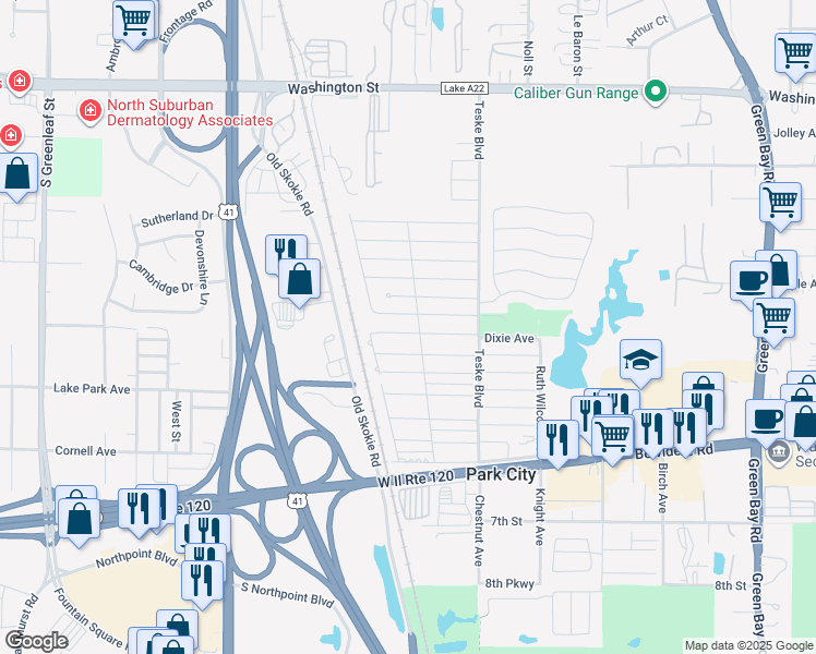 map of restaurants, bars, coffee shops, grocery stores, and more near 3502 Dixie Avenue in Park City
