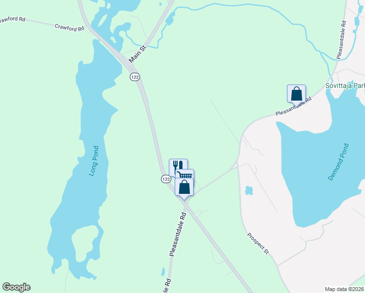 map of restaurants, bars, coffee shops, grocery stores, and more near 232 Barre Paxton Road in Rutland