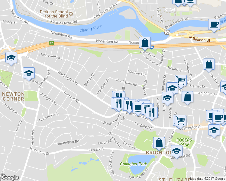 map of restaurants, bars, coffee shops, grocery stores, and more near 14-16 Champney Street in Boston