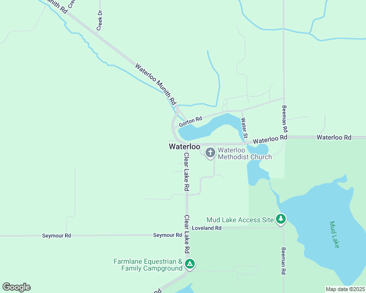map of restaurants, bars, coffee shops, grocery stores, and more near 8360 Clear Lake Road in Grass Lake