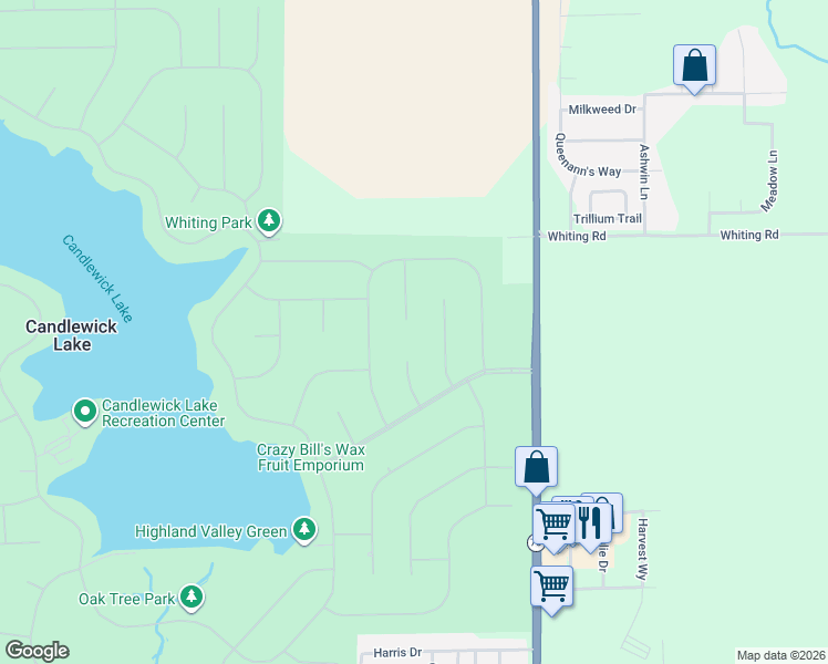 map of restaurants, bars, coffee shops, grocery stores, and more near 116 Queens Place Southeast in Poplar Grove