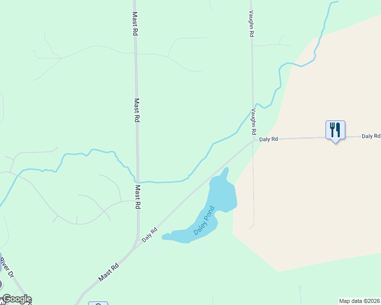 map of restaurants, bars, coffee shops, grocery stores, and more near 6776 Daly Road in Dexter