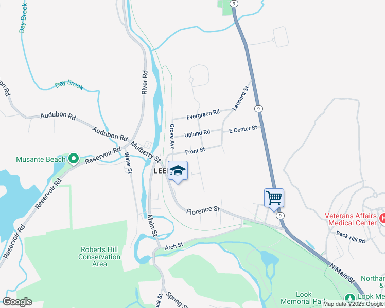 map of restaurants, bars, coffee shops, grocery stores, and more near 59 Front Street in Northampton