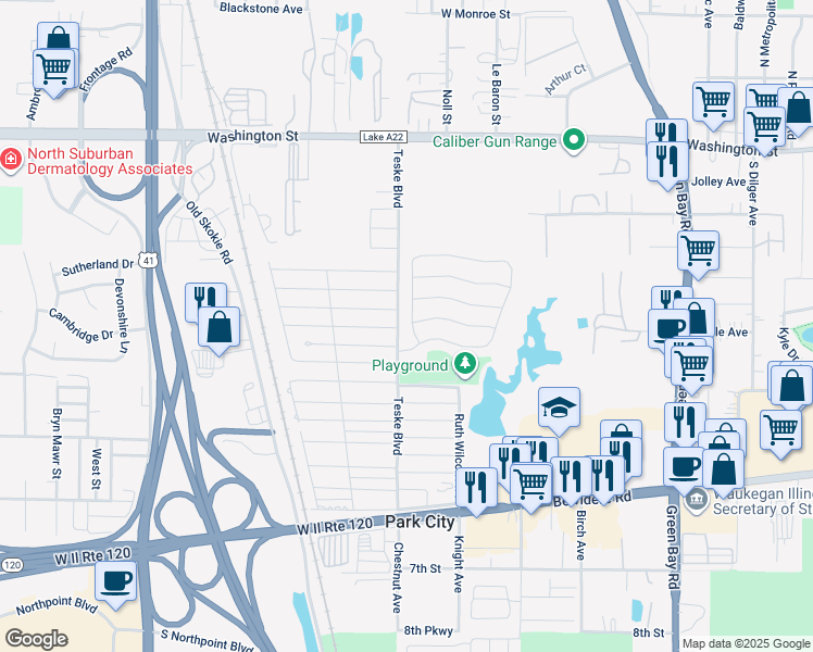 map of restaurants, bars, coffee shops, grocery stores, and more near 370 Susan Circle West in Park City