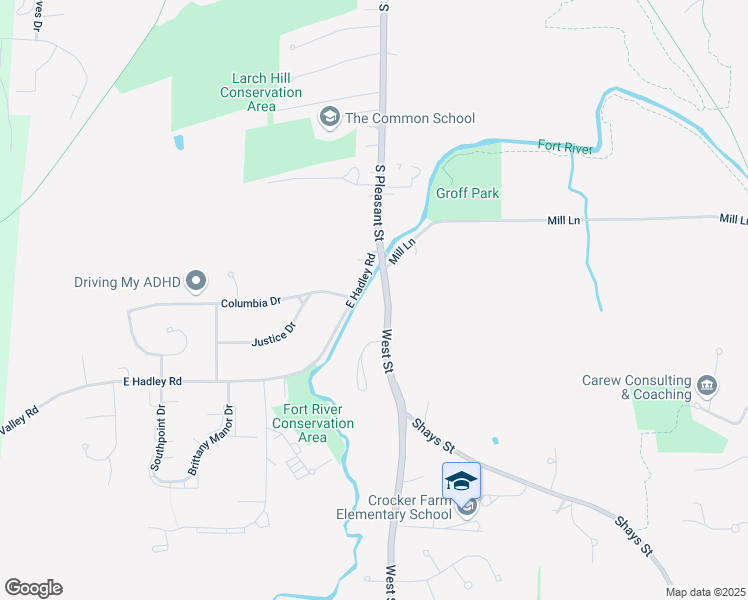 map of restaurants, bars, coffee shops, grocery stores, and more near 75 West Street in Amherst